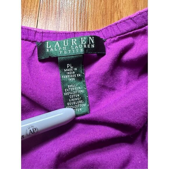 Vintage Lauren Ralph Lauren rainbow maxi skirt tiered tie dye sz PL - Picture 6 of 6